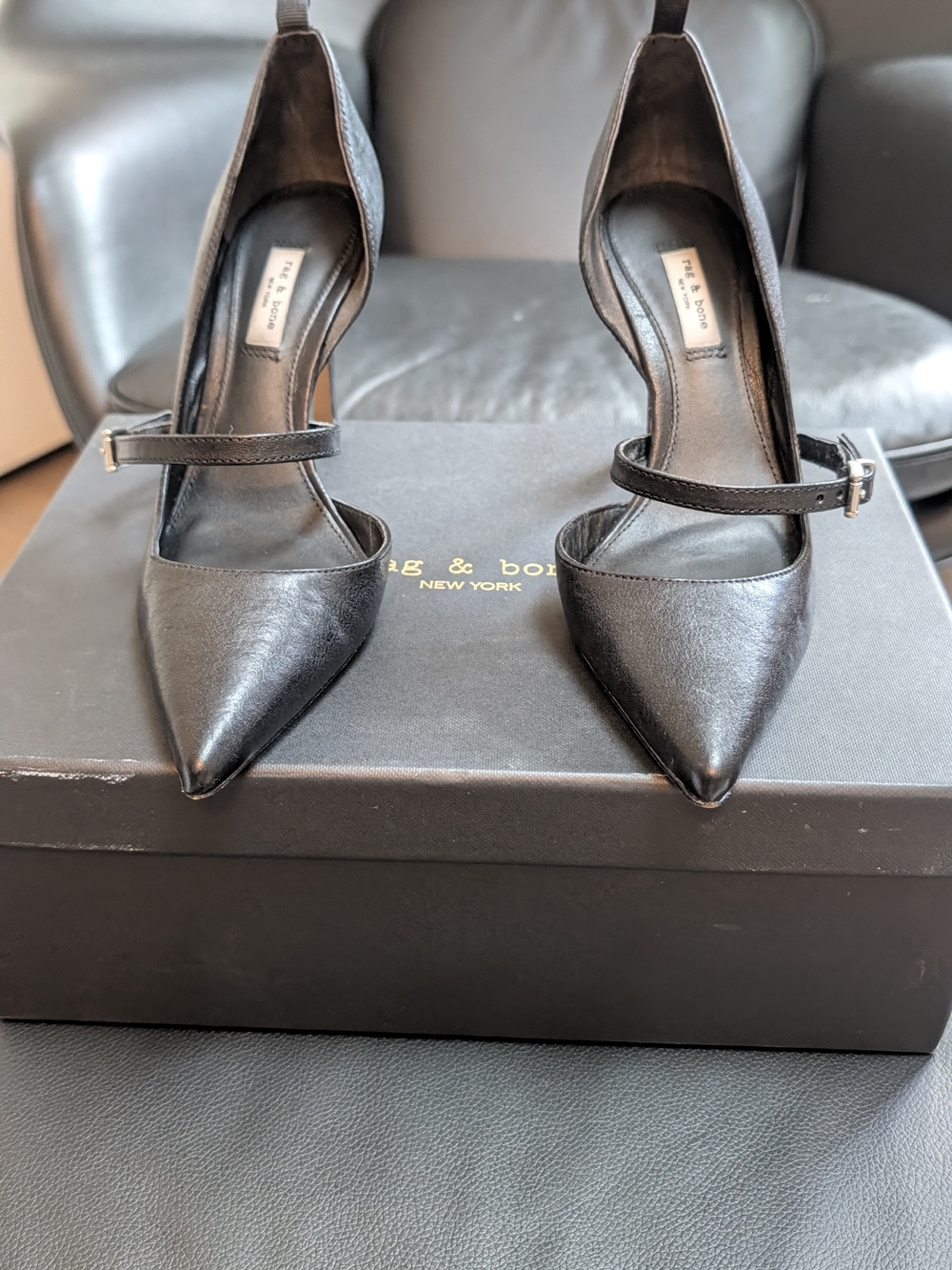 rag & bone Black Pointed Mary Janes- Worn Once 35